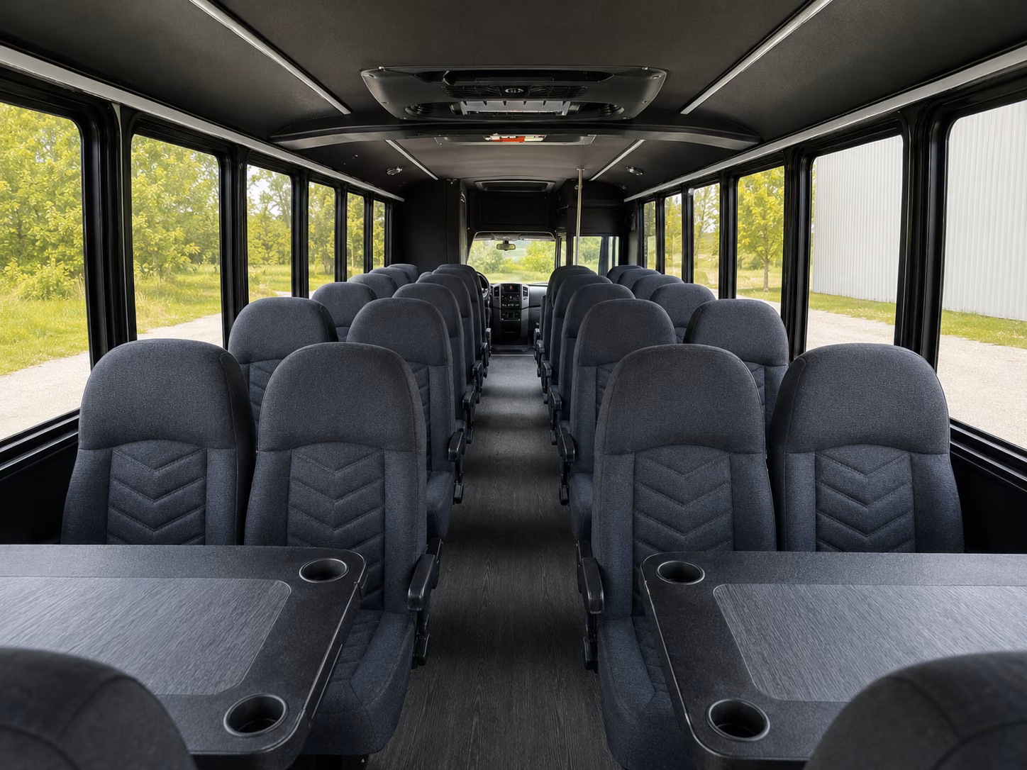 lake forest 18 passenger minibus interior