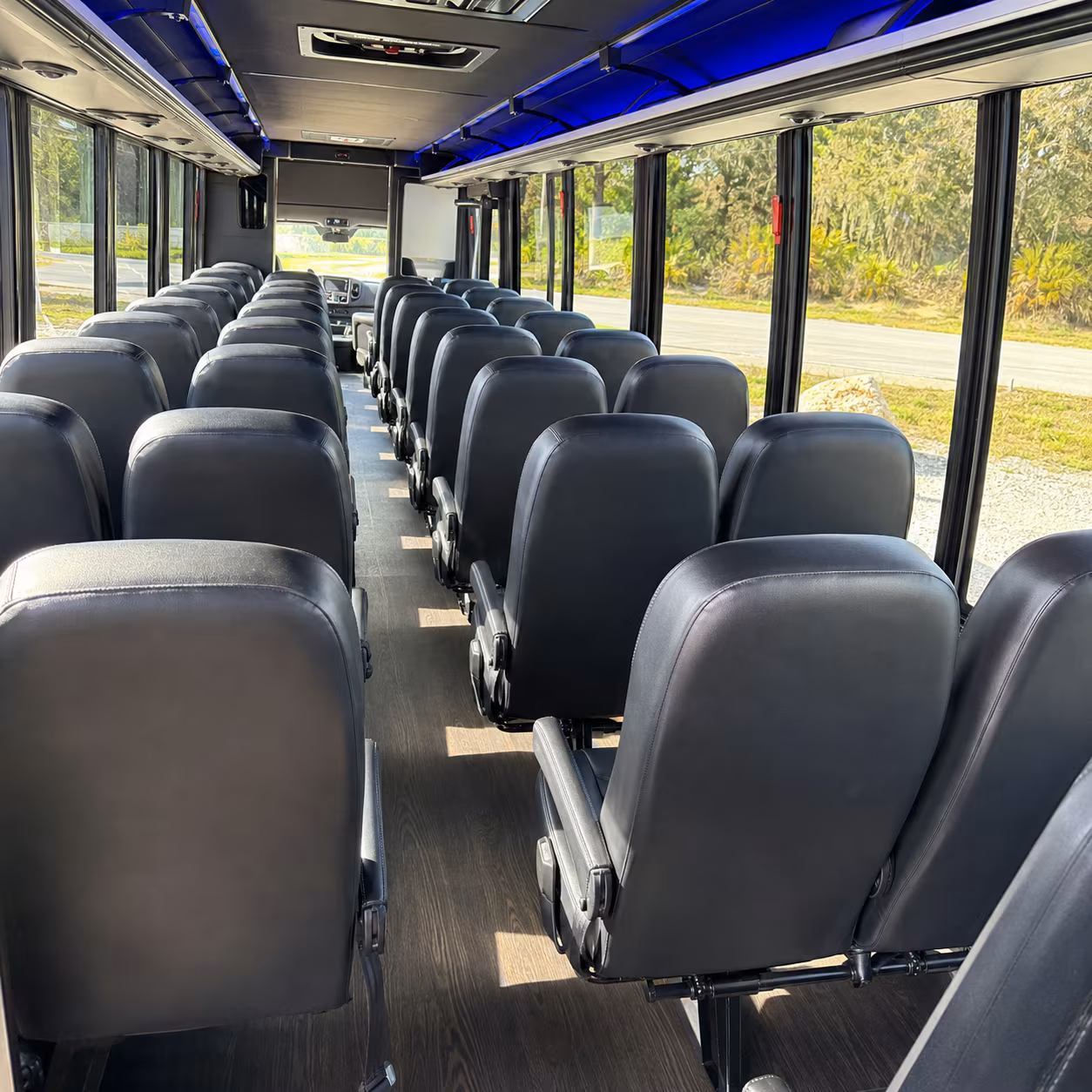 lake forest 25 passenger minibus interior