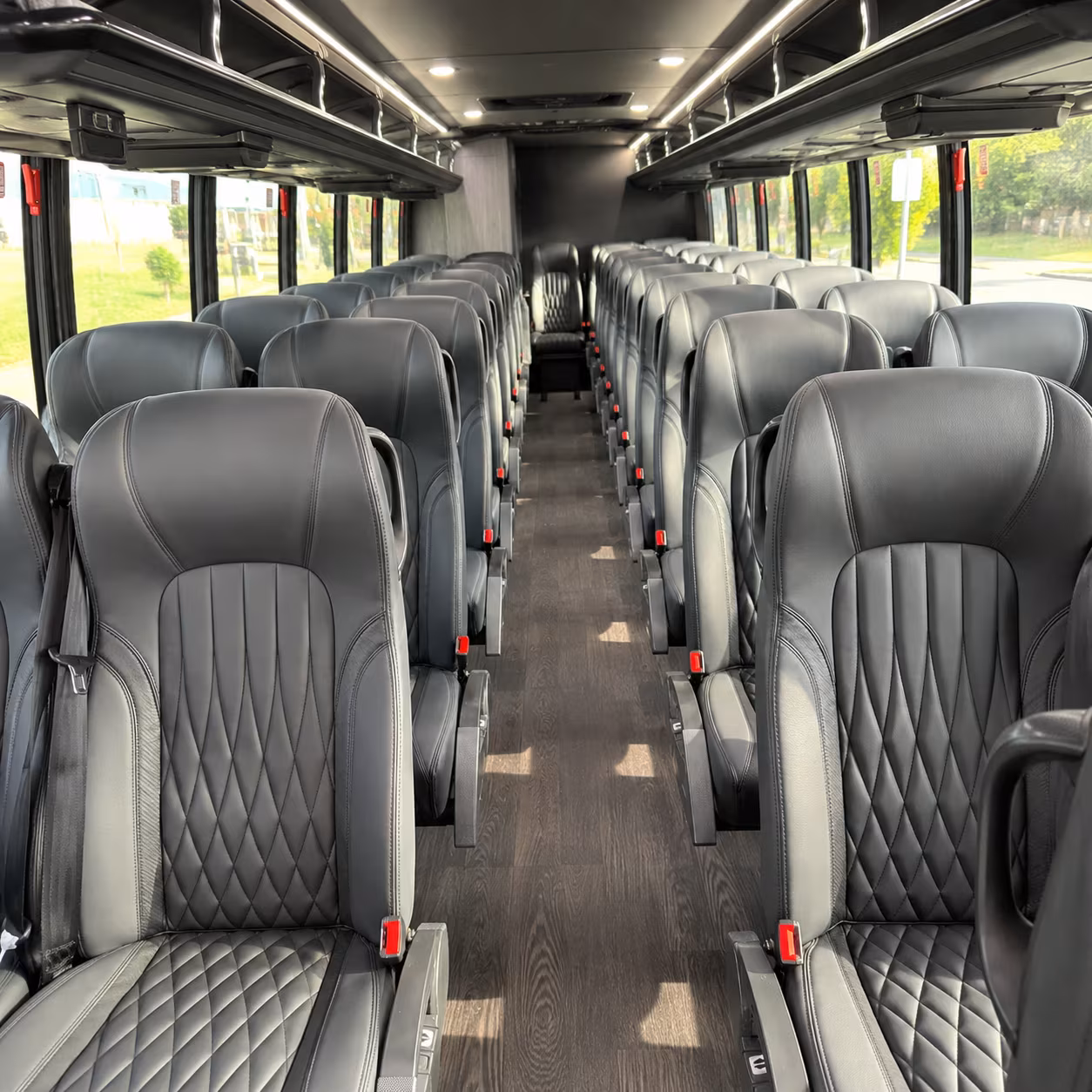 lake forest 28 passenger minibus inside