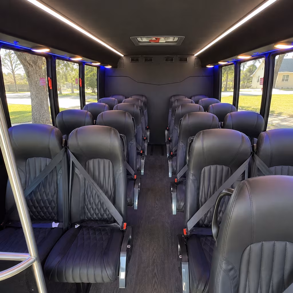 lake forest 30 passenger minibus inside