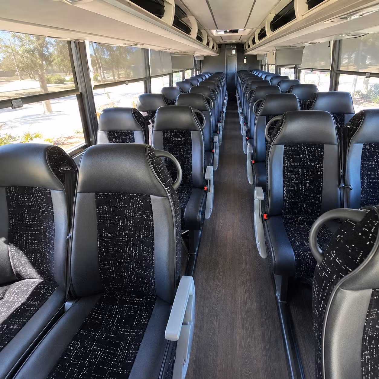 lake forest charter bus inside