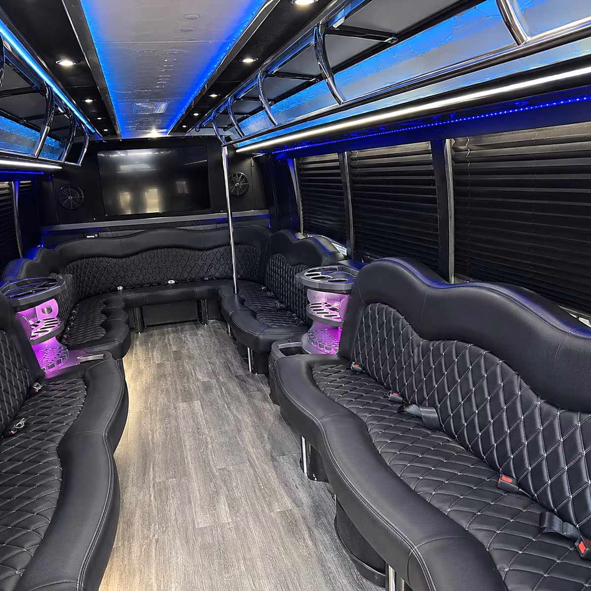lake forest holiday party bus rental