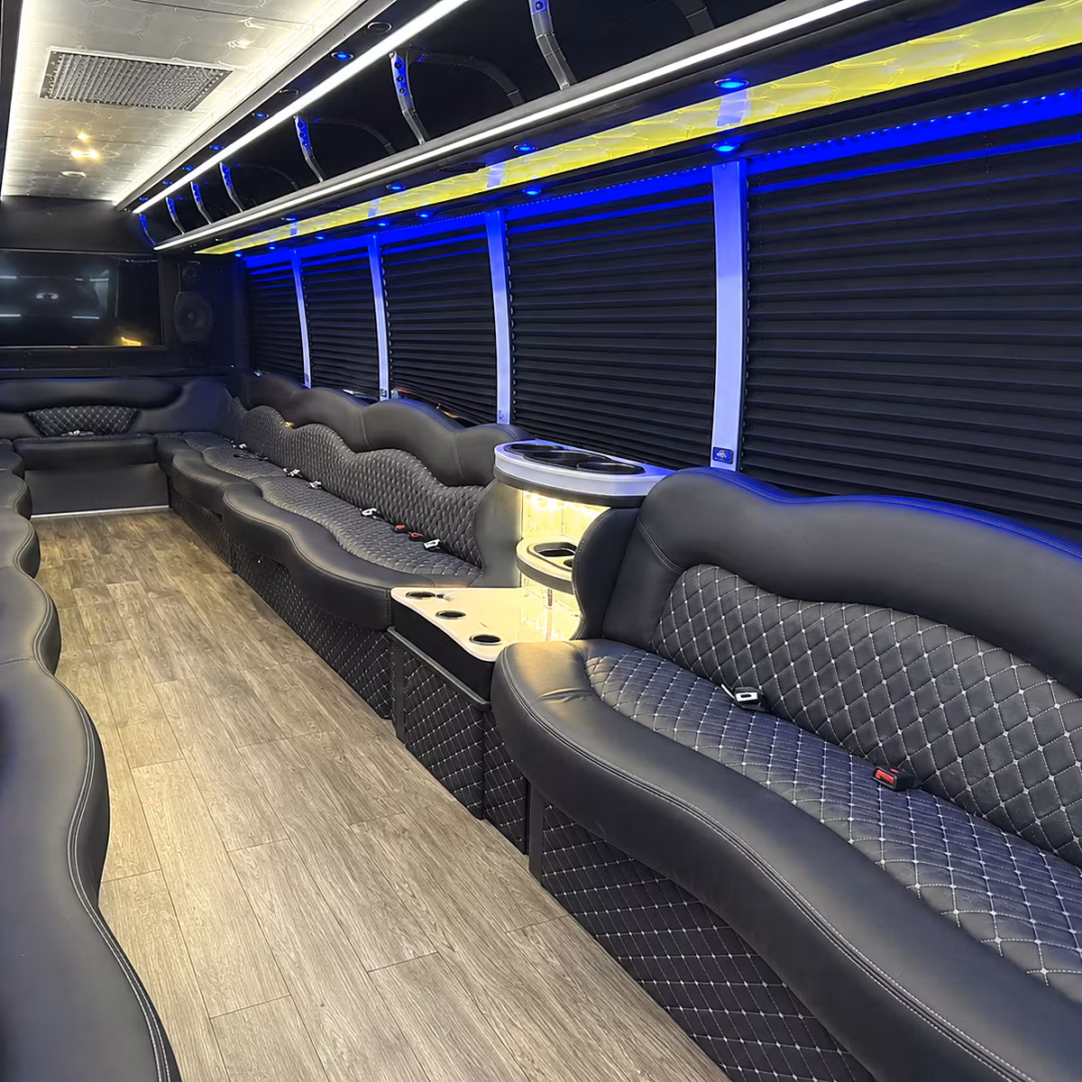lake forest party bus inside