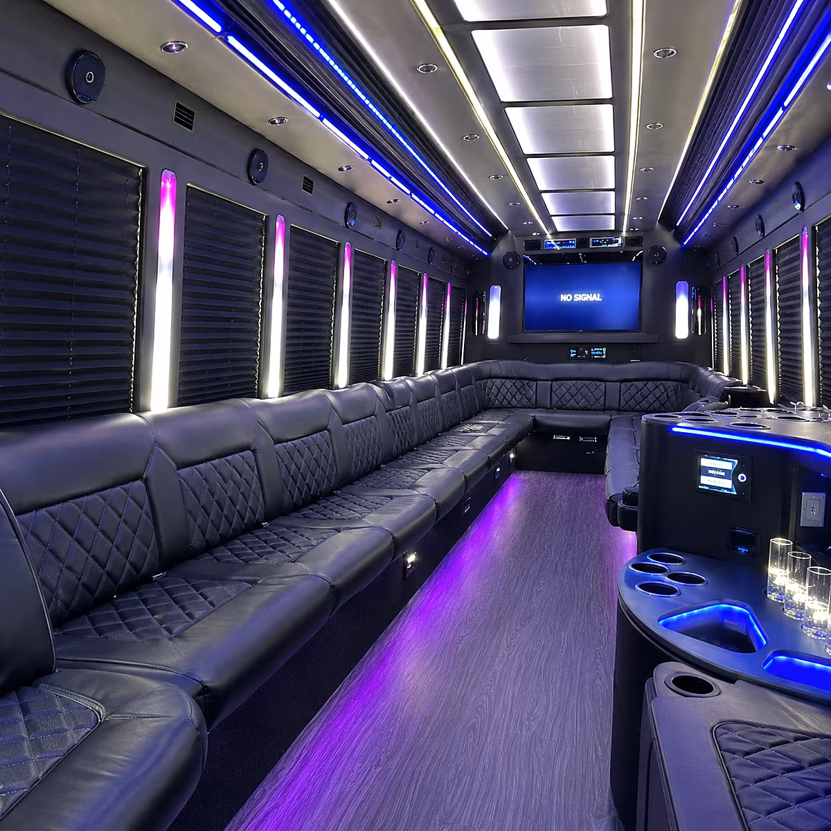lake forest party bus interior